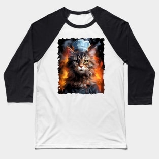 Chef Cat Baseball T-Shirt